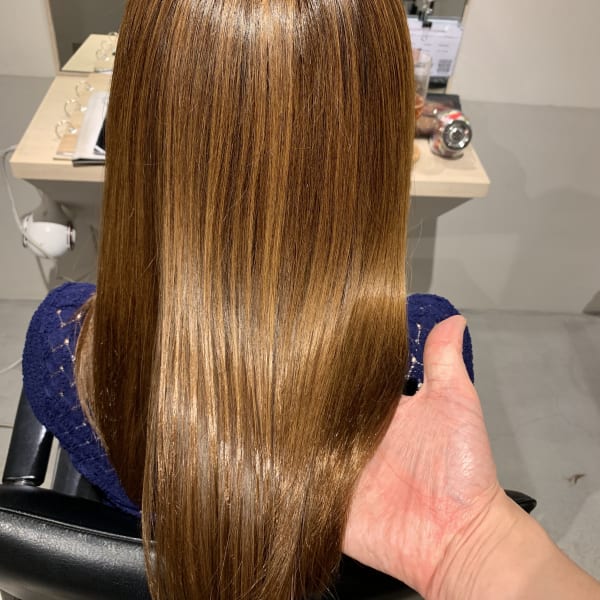 カラー+髪に優しい縮毛矯正