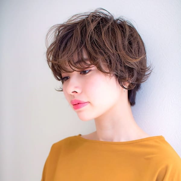 大人可愛いくしゃっとショート