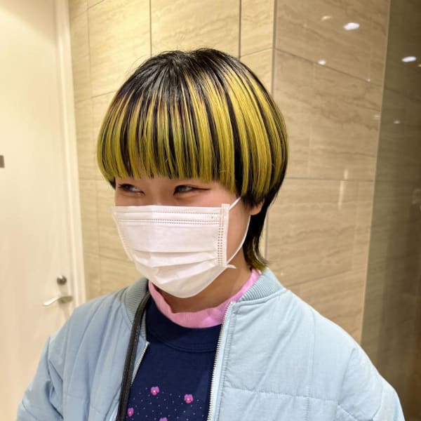 マッシュウルフカット/デザインカラー/naomi