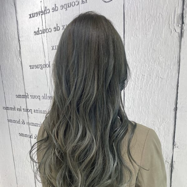 ハイライトカラー/くすみカラー/ネイビーアッシュ