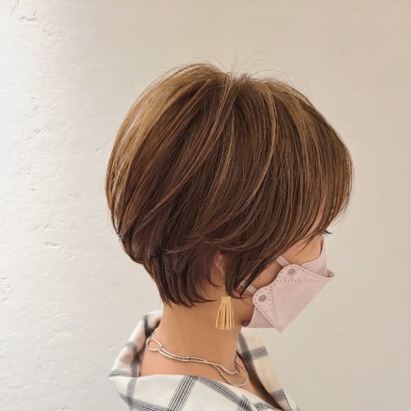 ハイライトショートボブスタイル
