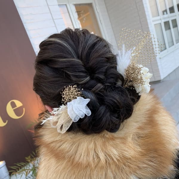 成人式フェミニンヘアセット