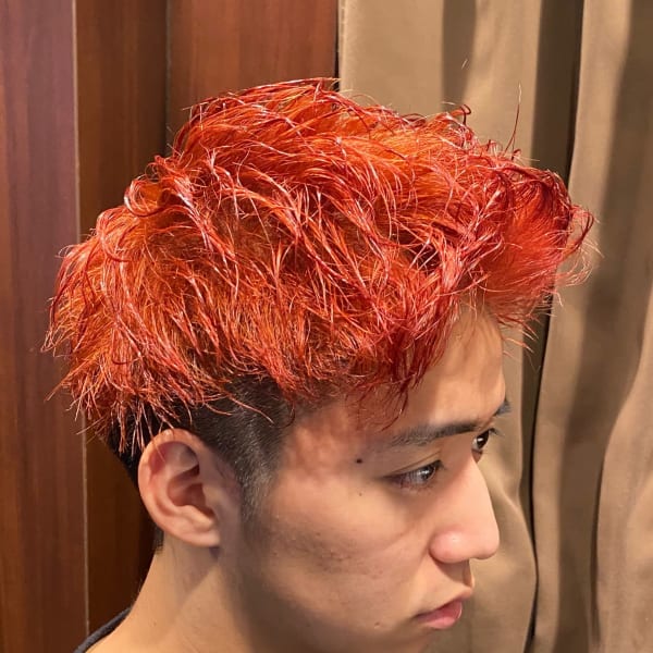 ハイトーンカラーアップバング