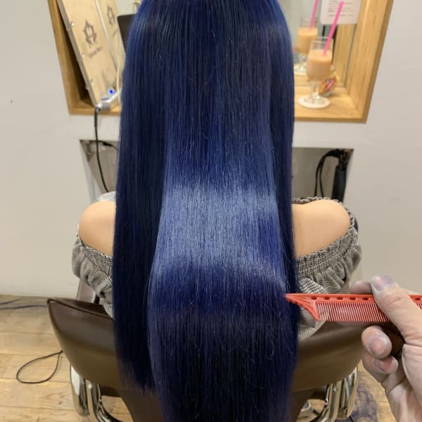 縮毛矯正+酸熱トリートメント