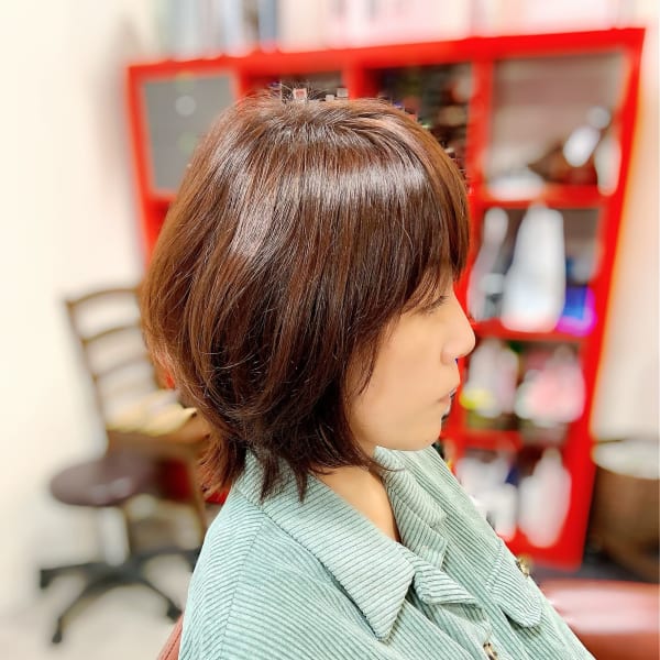 オレンジブラウン×ミディアムウルフ