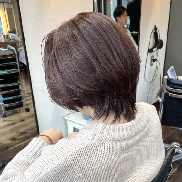 マッシュショートウルフ・ラベンダーカラー