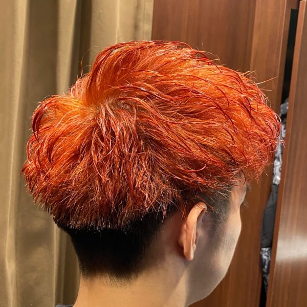 ハイトーンカラーアップバング