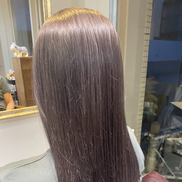 ラベンダーグレージュ/ダブルカラー/髪質改善/天神/大名