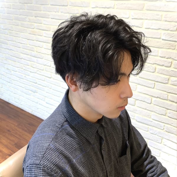 センター分けマッシュ