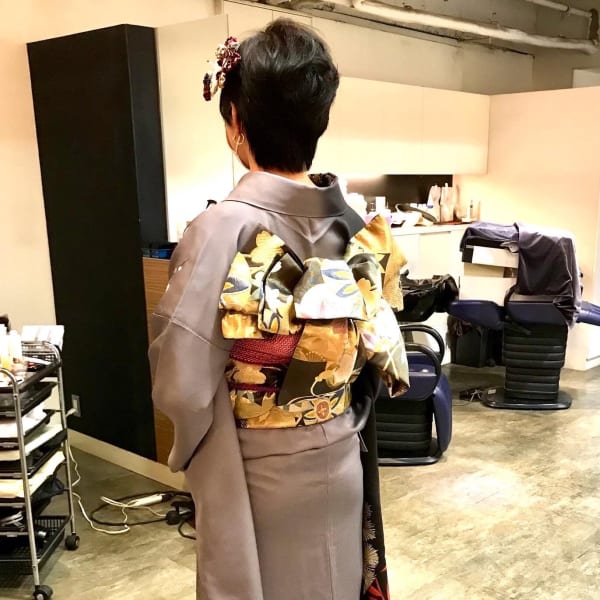 2021　成人式　ショートレイヤースタイル