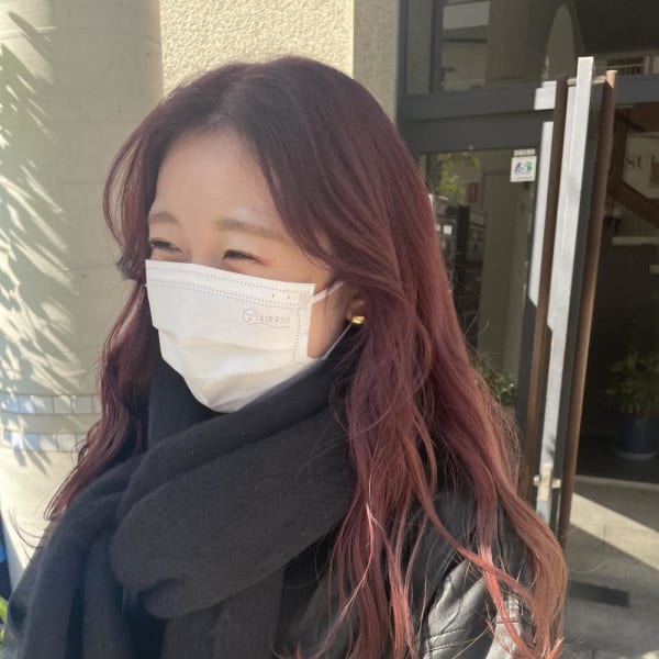 ワインレッド/韓国ヘア/20代