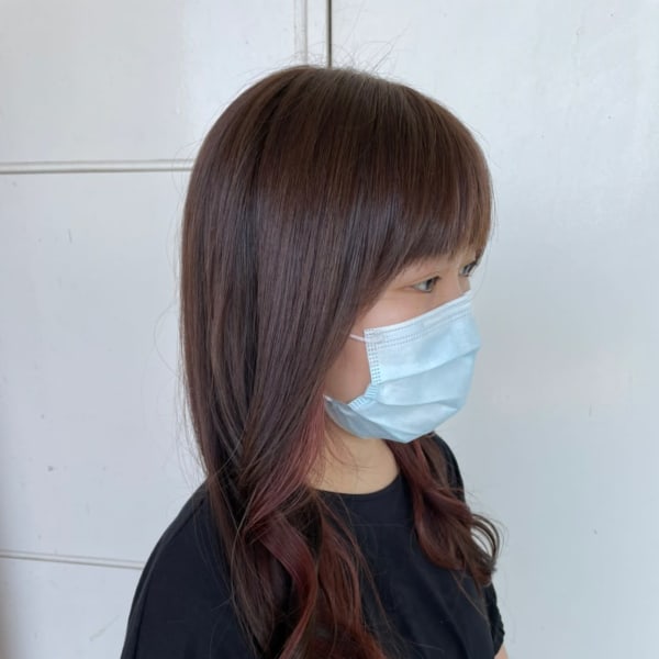 インナーカラーピンクブラウン|Charites