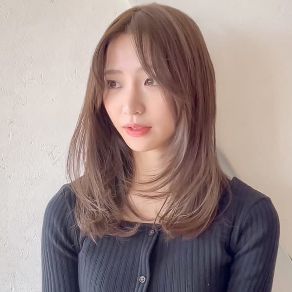20代・30代_顔まわりレイヤーミディアム|AUBE HAIR arch by EEM【赤羽店】