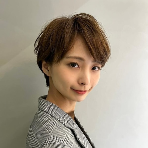 AUBE HAIR_マッシュパーマ×ビターブラウン