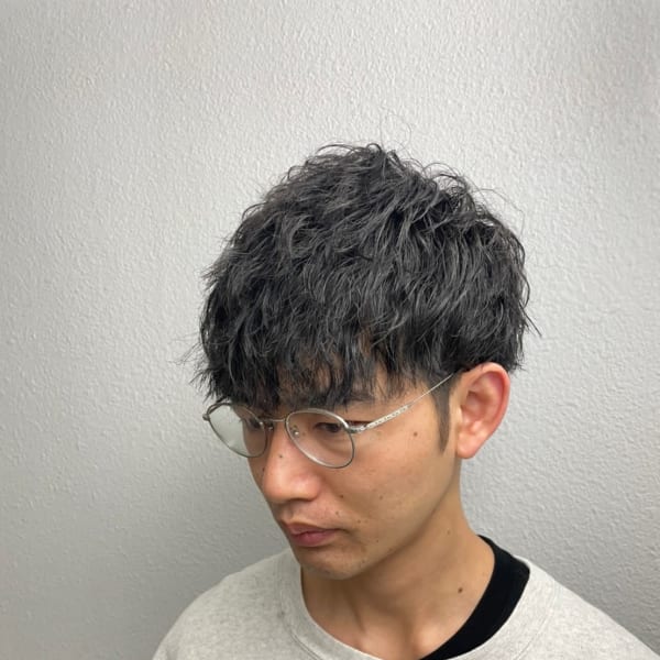 ツーブロックツイストパーマー/ヒロ銀座/理容室/メンズ