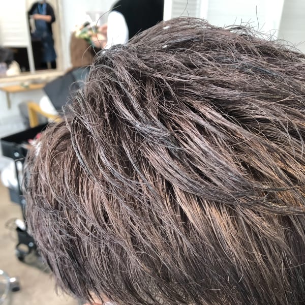 シルバーパープル/ダブルカラー/ブリーチ/メンズ/福岡/天神