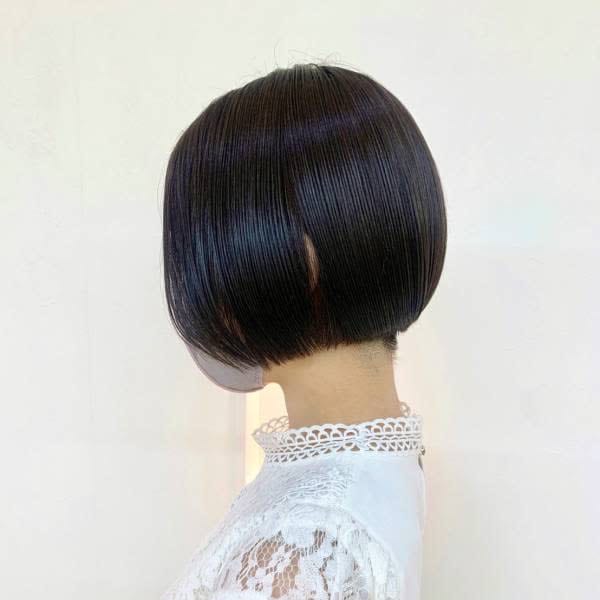 大人可愛い/ミニボブ/ストレートボブ/ショート/小顔/黒髪/