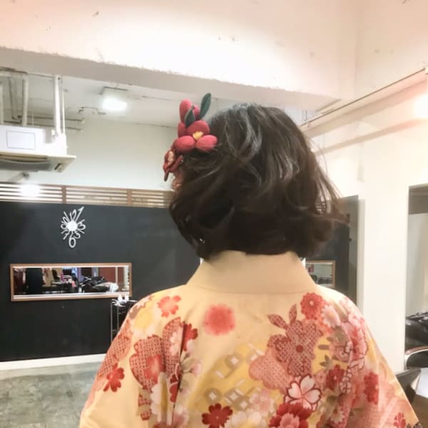 卒業式 ボブアレンジスタイル。