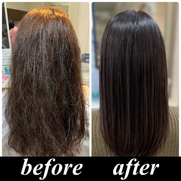 【痛まない縮毛矯正 最新酸性ストレート】