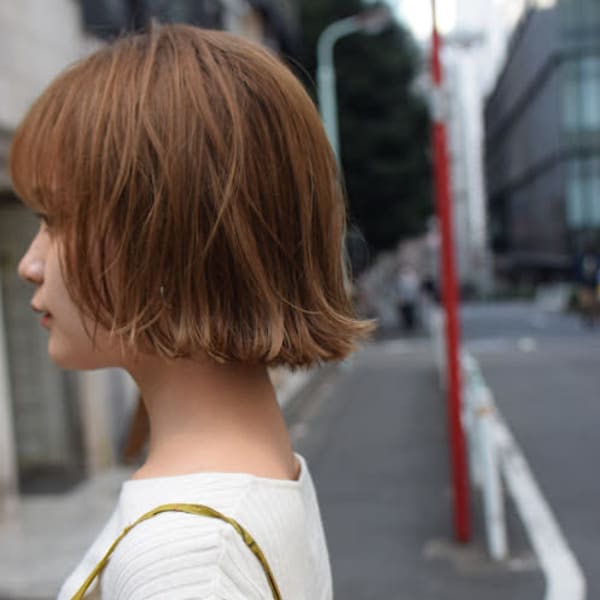 【miel hair新宿】ハイトーン ×外はねボブ
