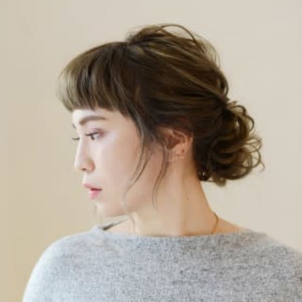 外国人風☆簡単シニヨン