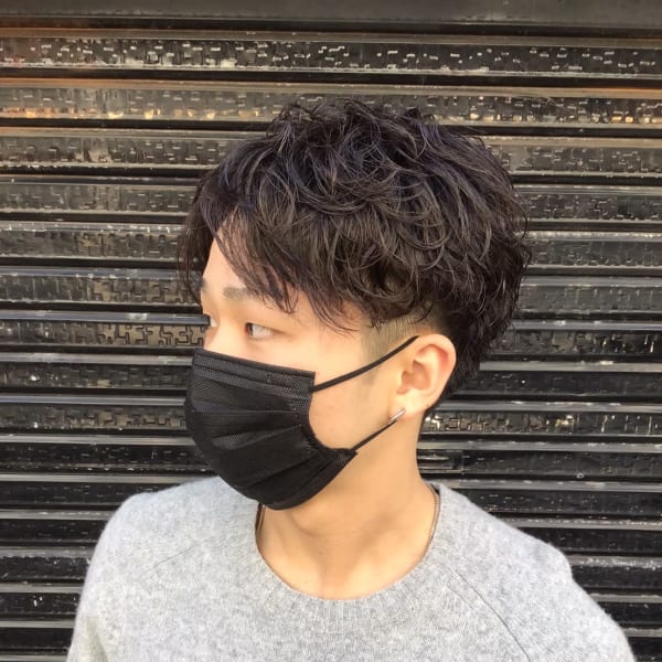センターパート×パーマ|Men's Grass Hair本店
