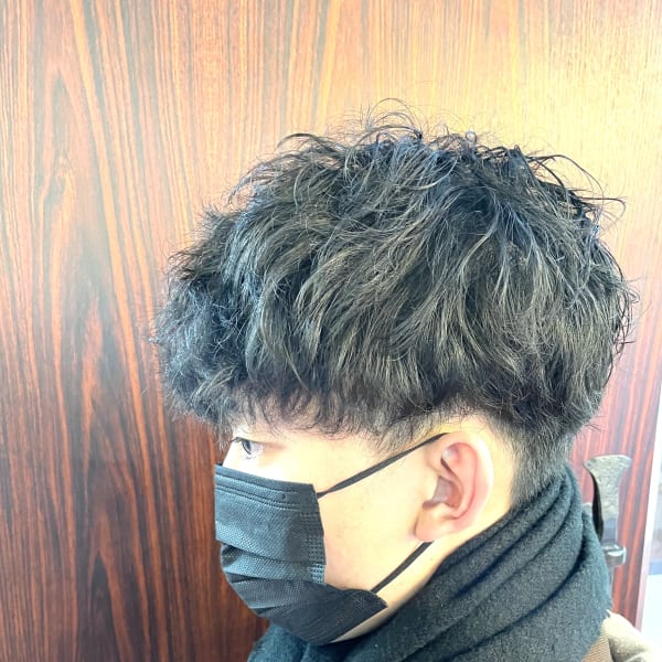 マッシュでつくるメンズツイストスパイラルクリームパーマ