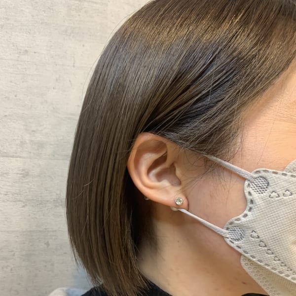 アッシュベージュxボブ