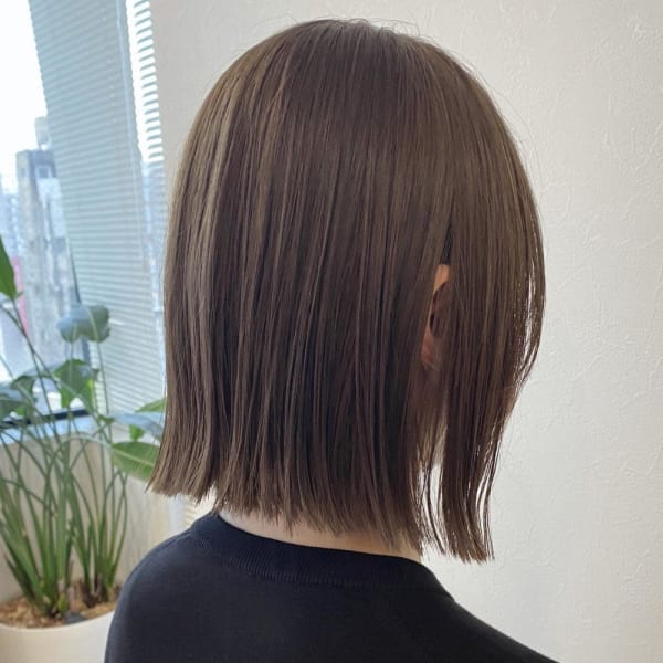 大人可愛い10代20代30代/ミルクティーグレージュボブ