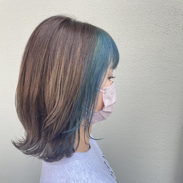 レイヤーボブ×インナーブルー