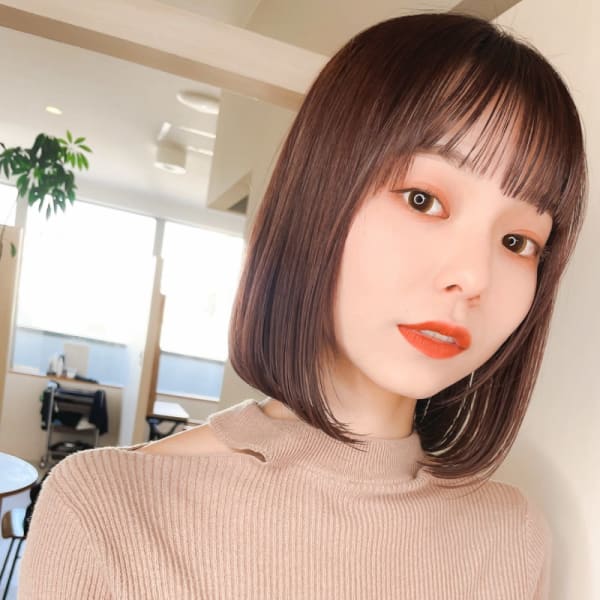 透け感バング