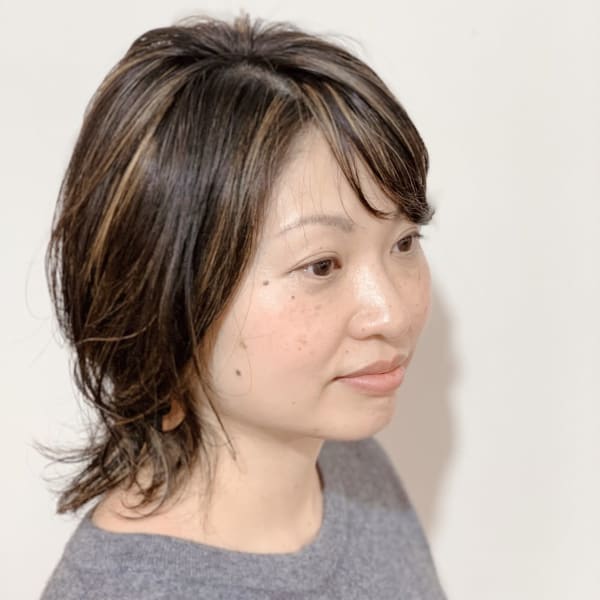 【ハイライト】ブラウンベージュ／ナチュラルウルフ