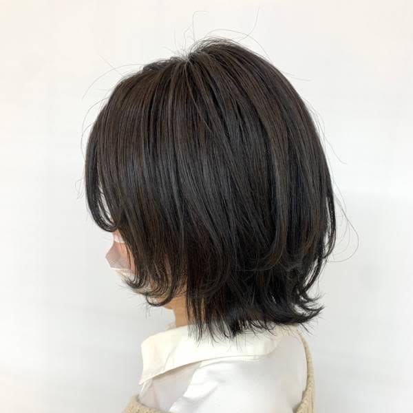 外ハネショート/前上がり/黒髪/大人可愛い/20代30代40