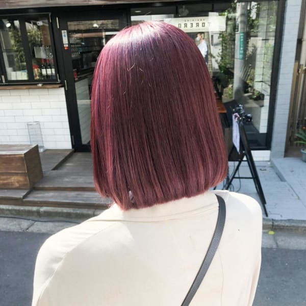 【Reir下北沢】*大人ガーリーボブ+バーガンディ*