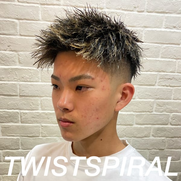 スキンフェード×ツイストスパイラル