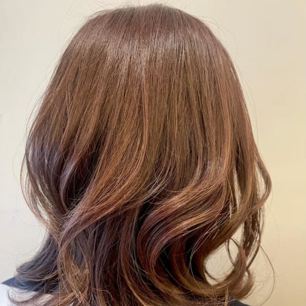 20代30代ナチュラルくびれボブ毛先パーマ肩ラインモテ髪