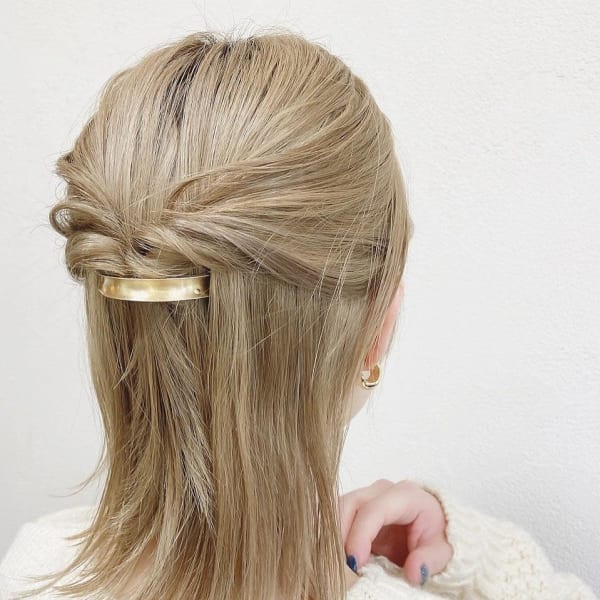 絶対に割れないハーフアップ