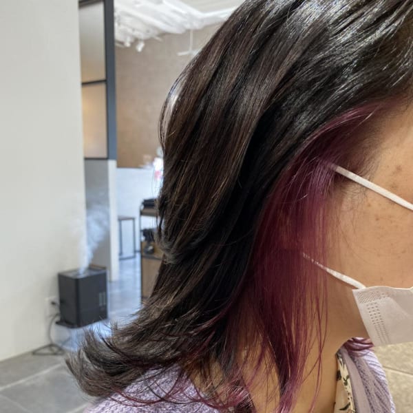 インナーカラー　ラベンダーピンク♪