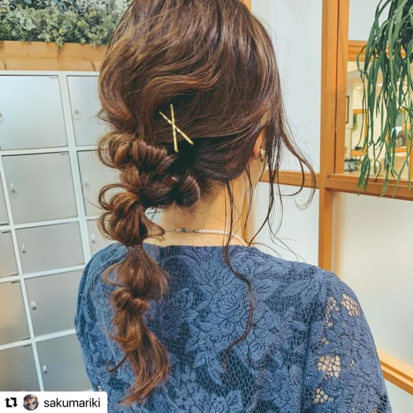 《e's中目黒美容室》ゆるっと編みおろしアレンジ【佐久間】