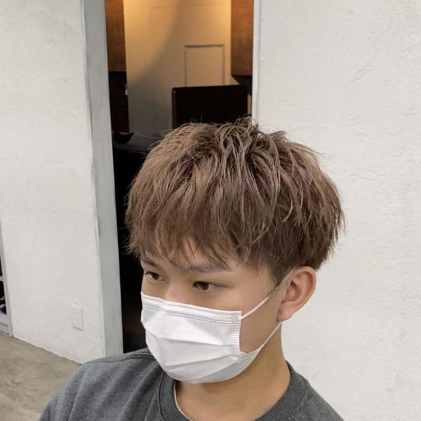 ベージュ/ブラウン/マッシュ/ブリーチ/¥11000