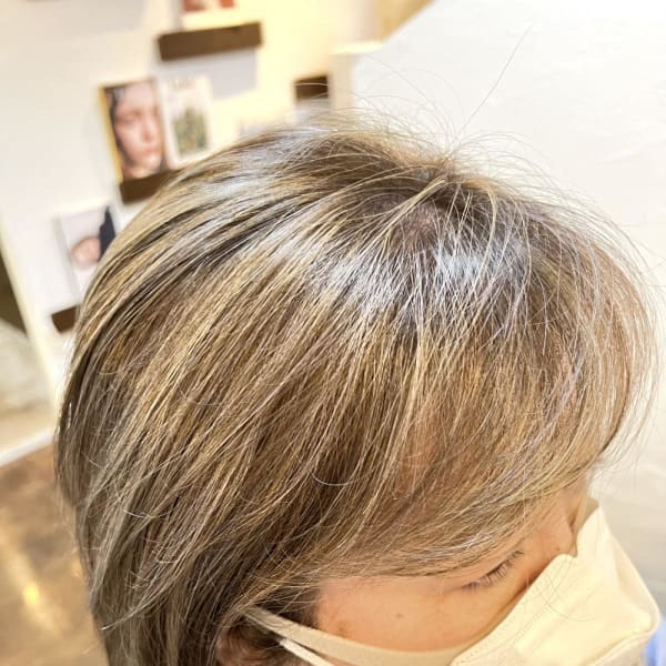 白髪ぼかしハイライト