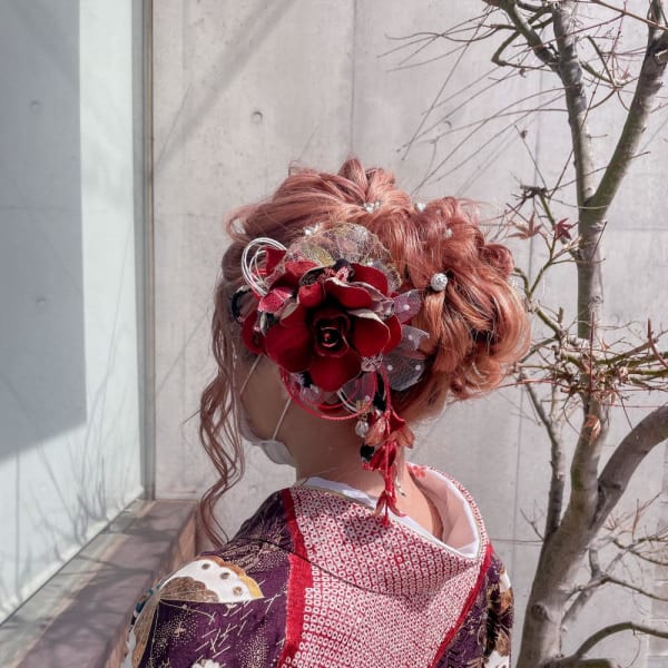 着物に合う盛り髪アレンジ