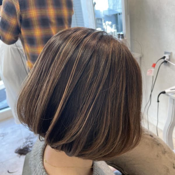 白髪ぼかしハイライト×ブランジュ
