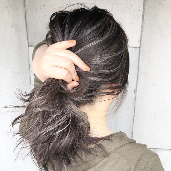 Rumor×ハイライトカラーアッシュグレージュセミウェットロ