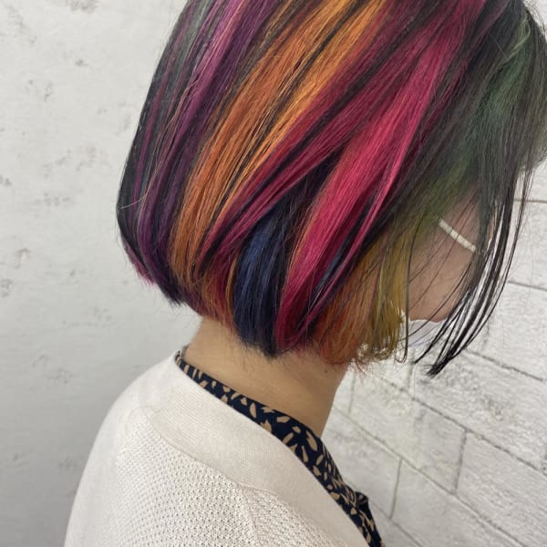 ユニコーンカラー/派手髪/インナーカラー