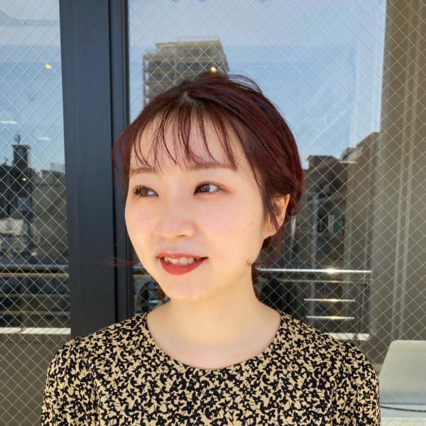 【CHESTER】ピンクレッド ヘアアレンジ 春カラー