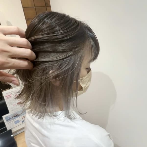 カット+インナーカラー
