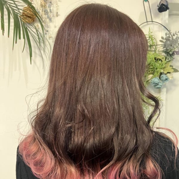 ピンクベージュ×パールピンク|Brooch