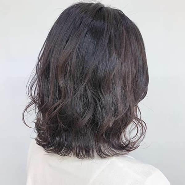 30代40代/大人可愛い/デジタルパーマ/ミディアム/無造作