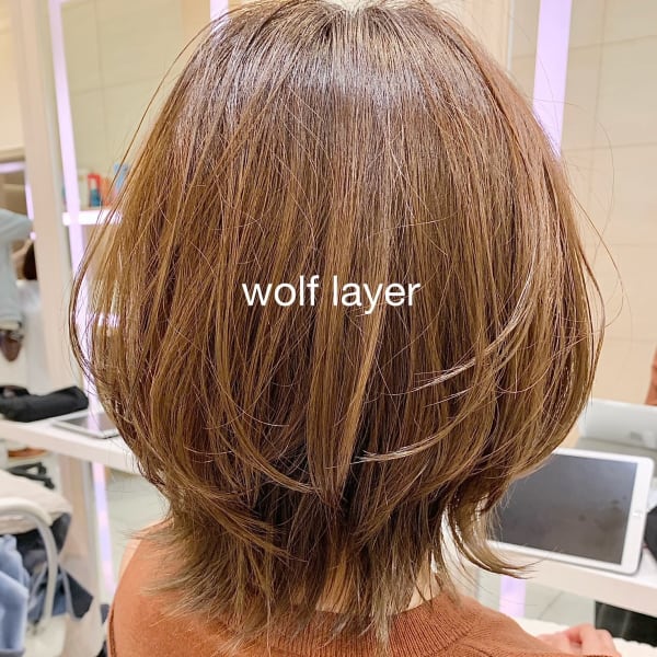 ネオウルフ外ハネ似合わせカット20代30代40代くびれヘア担
